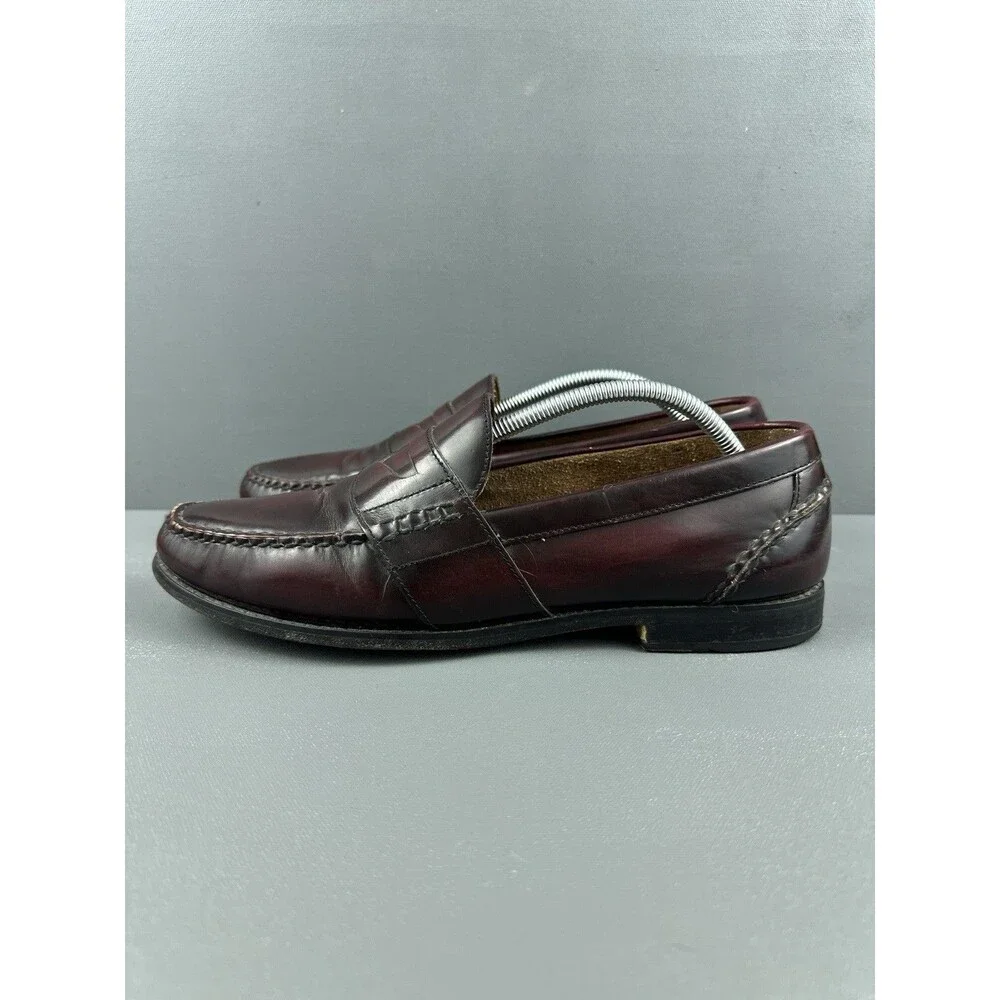 GH Bass Weejuns Brunell Penny Loafers Burgundy Leather Mens Size 12 M